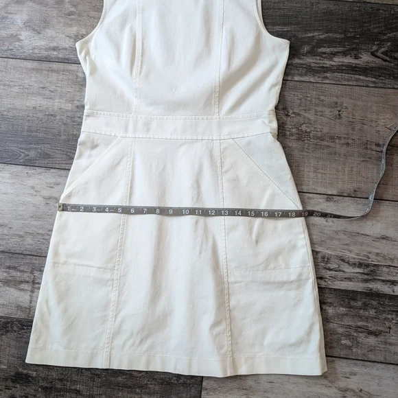 Theory White Sleeveless Sheath Midi Dress - Picture 9 of 10